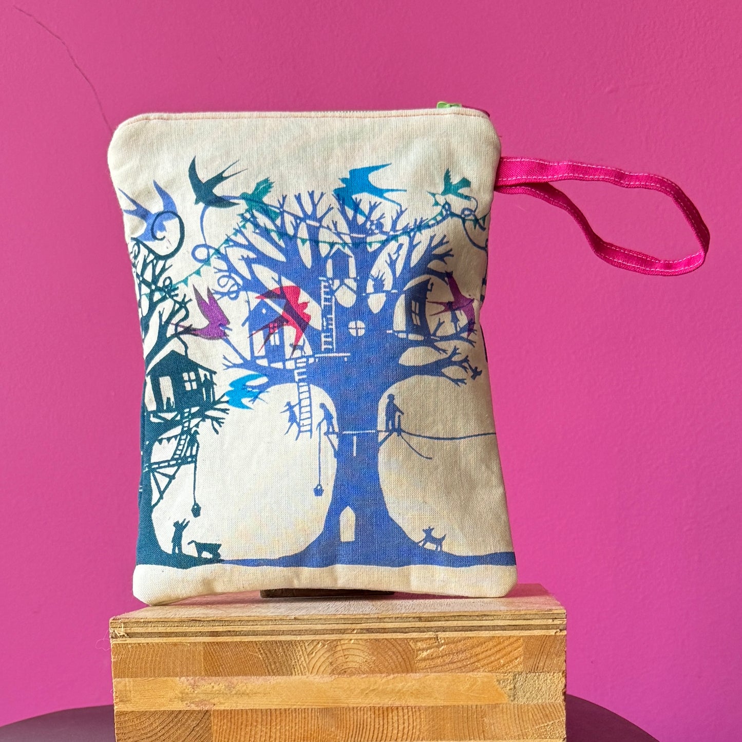 Tall Dragon Tree Blue Purse