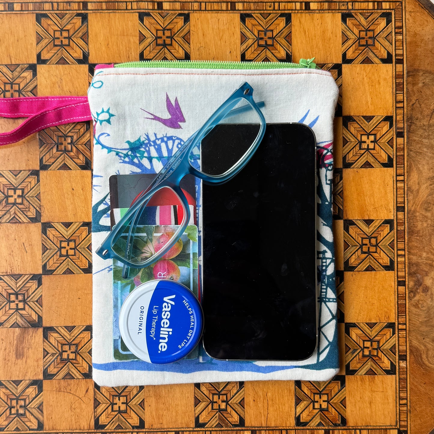 Tall Dragon Tree Blue Purse