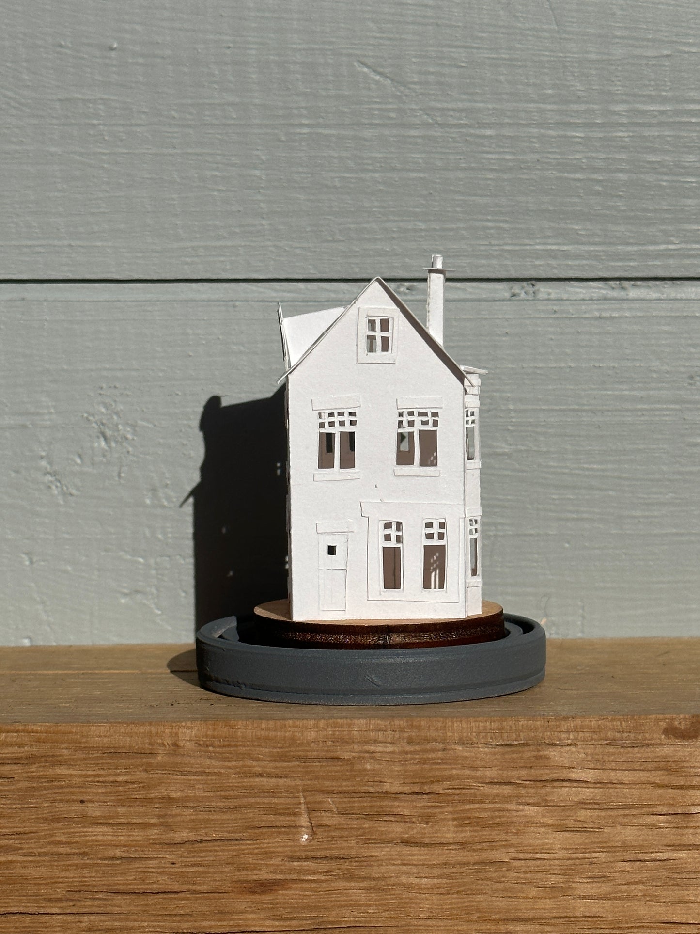 hand made miniature paper house 