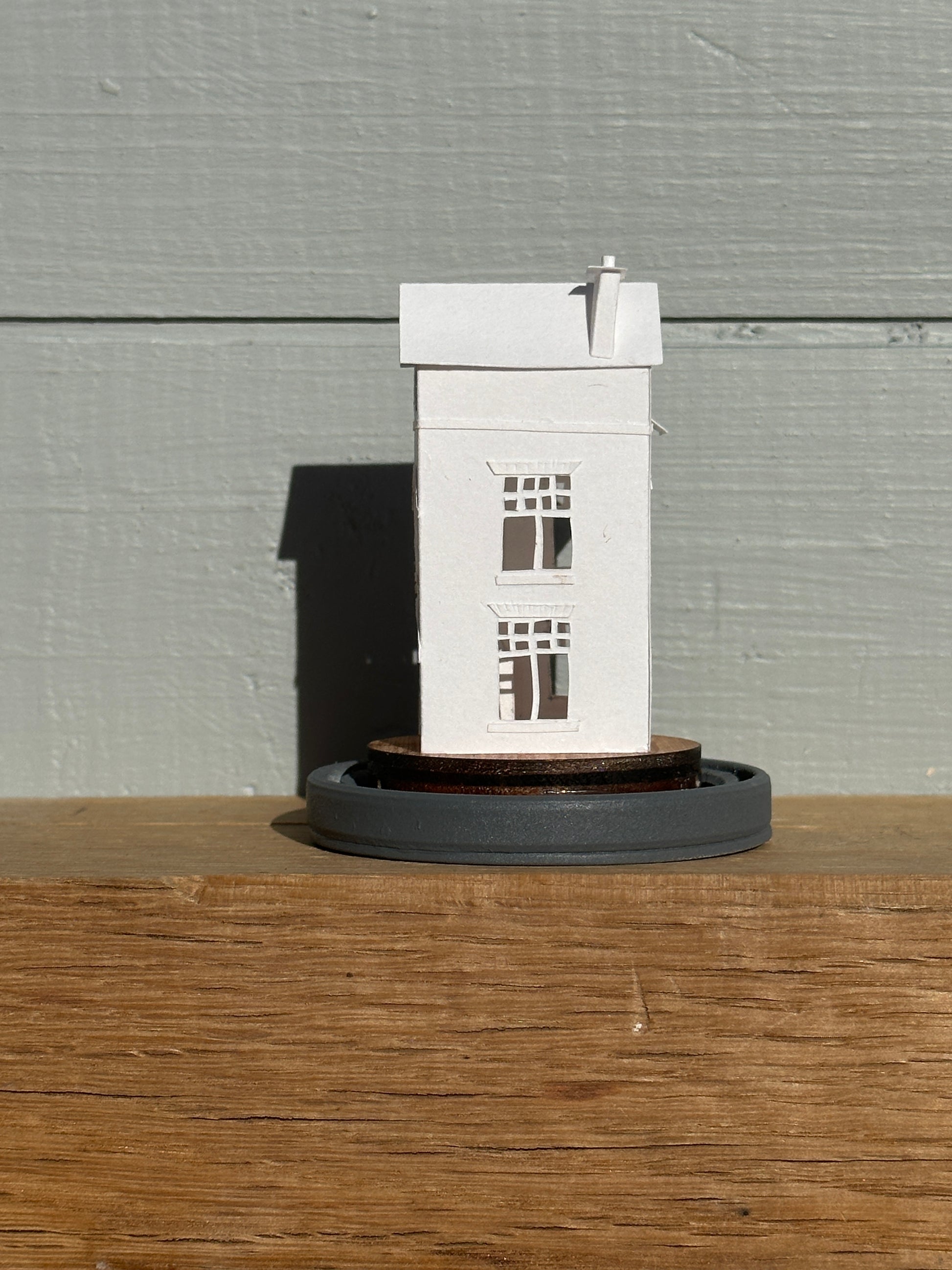 hand made miniature paper house 