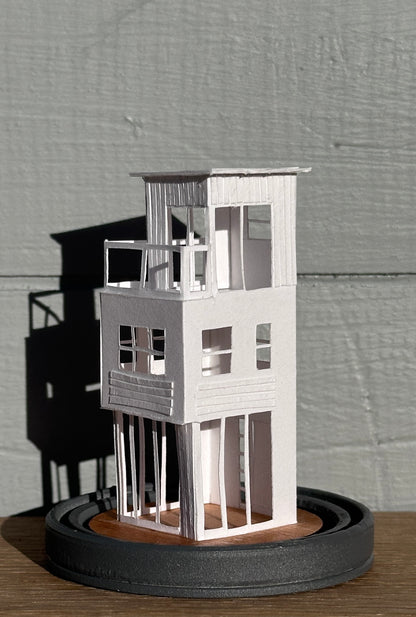 Three storey handmade paper house in a modern style 