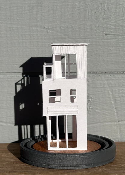 Three storey handmade paper house in a modern style 