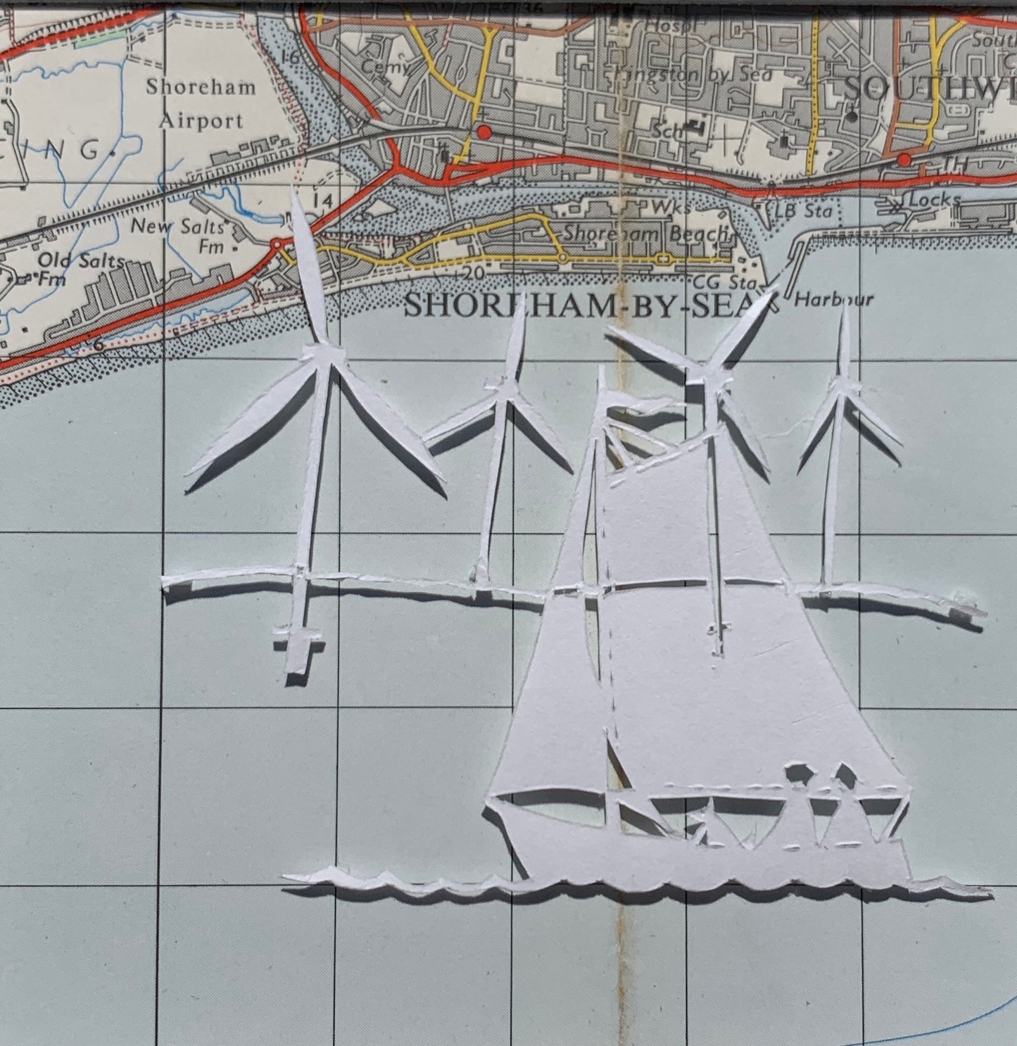 Sailing at the wind farm