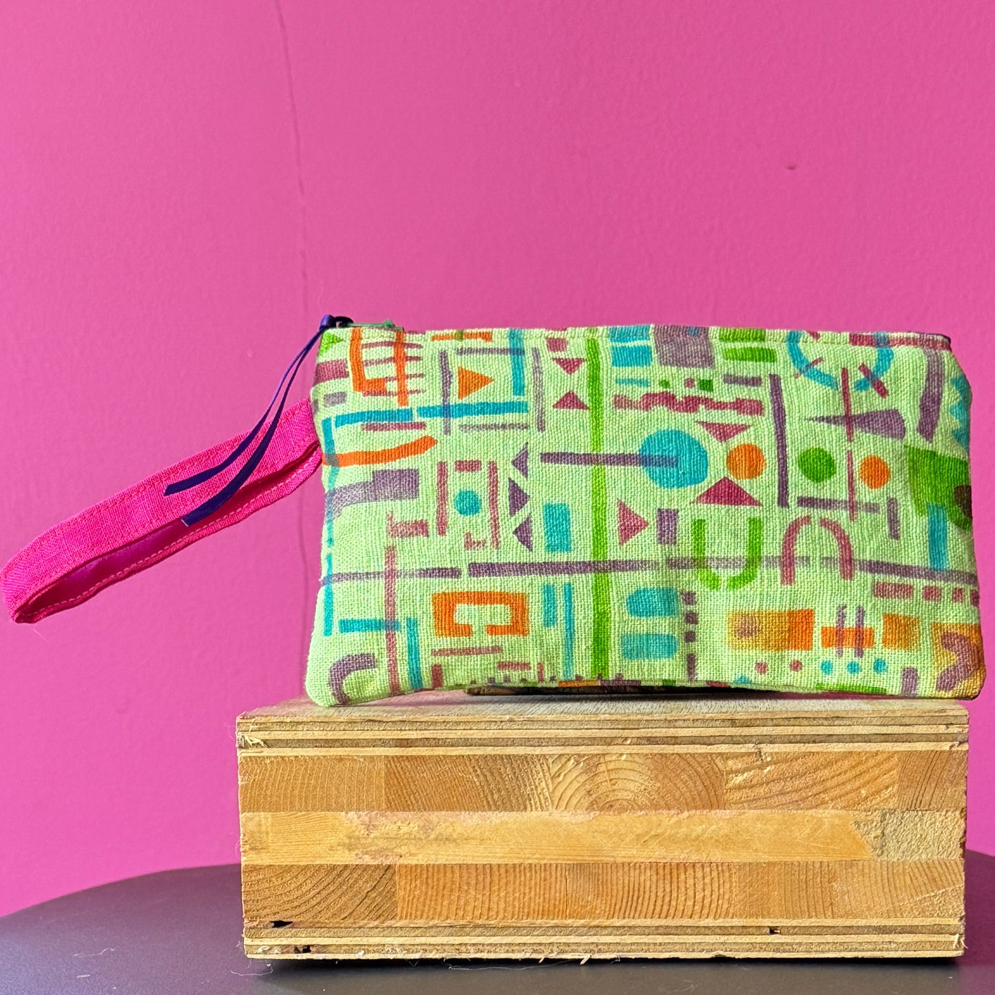 Geometric on Green Pencil Case