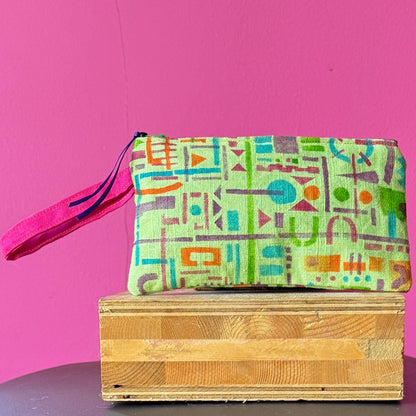 Geometric on Green Pencil Case