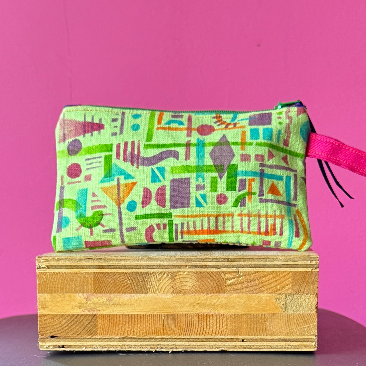 Geometric on Green Pencil Case