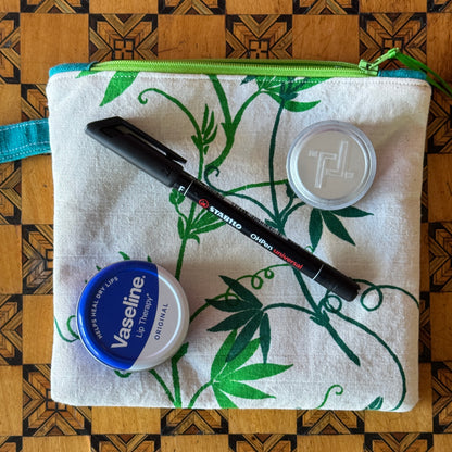 Green Passion Flower Purse