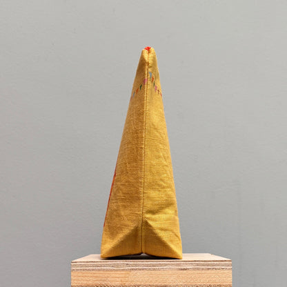 Doris and Stripes watch the Bunting with Boxed Base  on Yellow III