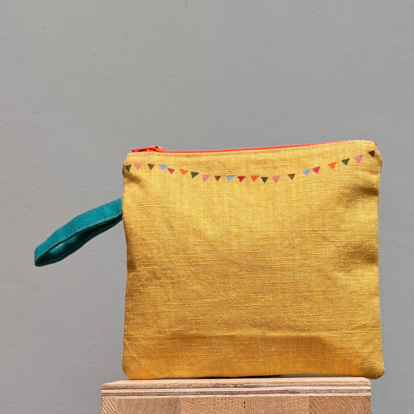 Doris and Stripes  watching the Bunting Purse on Yellow I