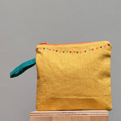 Doris and Stripes  watching the Bunting Purse on Yellow I