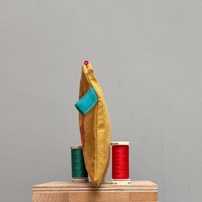 Doris and Stripes  watching the Bunting Purse on Yellow I