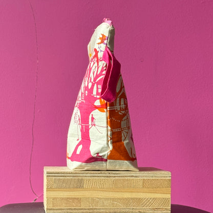 Pink and Orange Dragon Tree Bag with Boxed Base