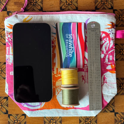 Pink and Orange Dragon Tree Bag with Boxed Base