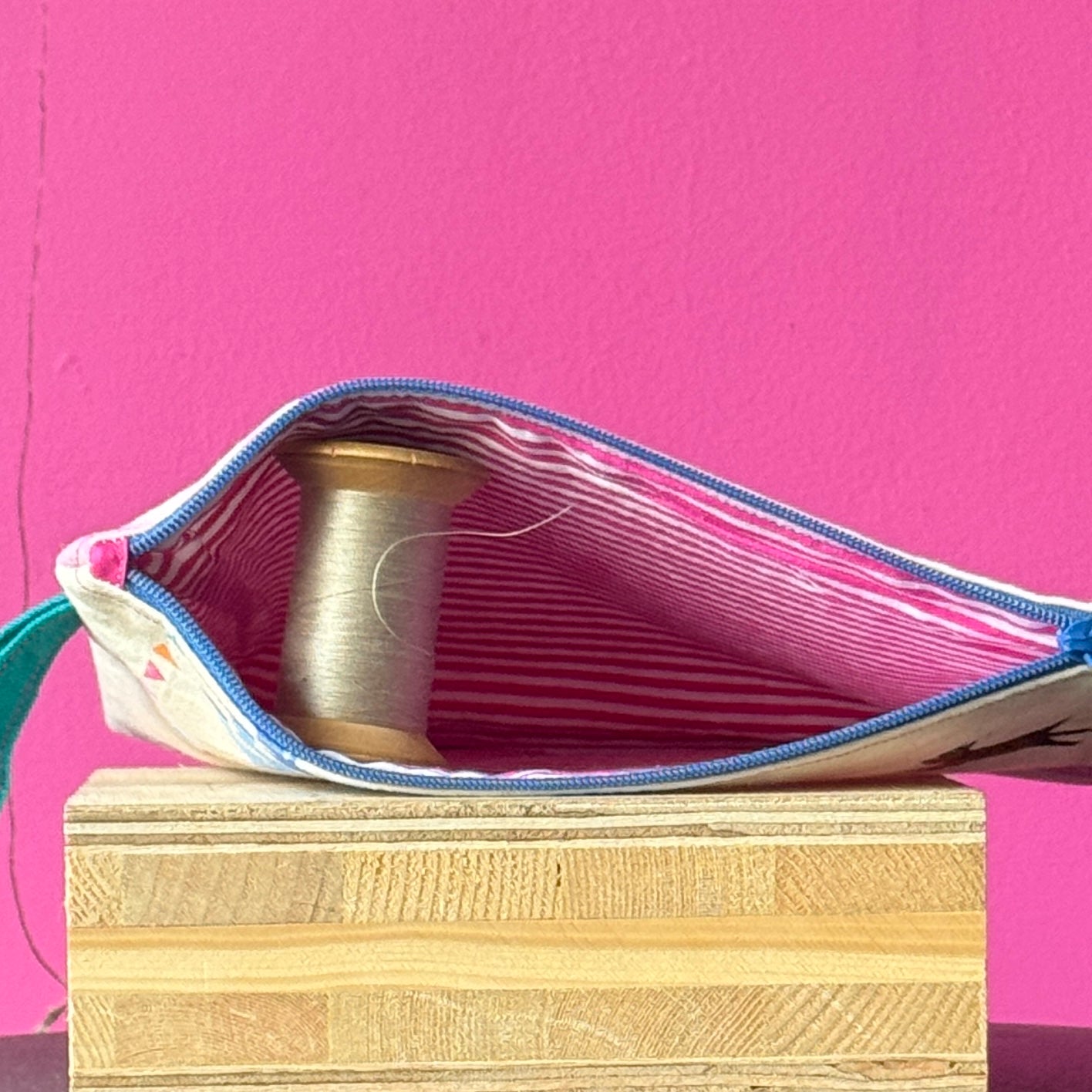 Blue and Pink Pony Purse Large