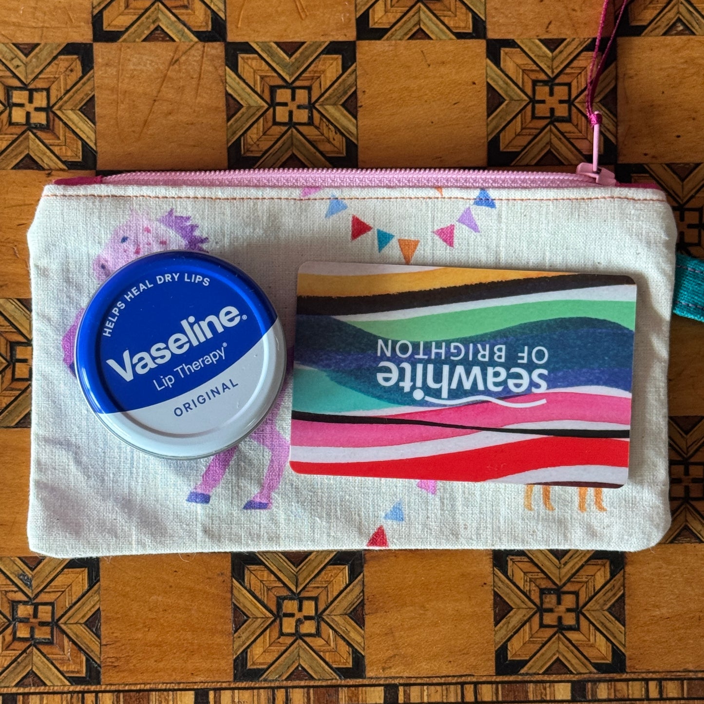 Blue and Pink Pony Purse II