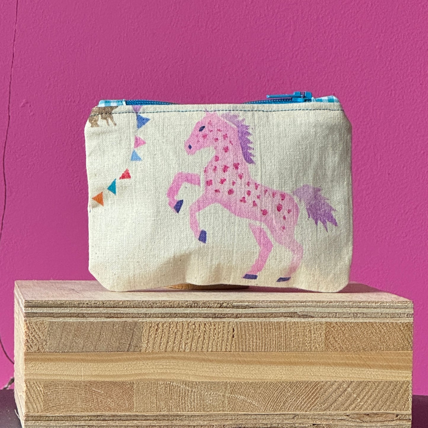 Blue and Pink Pony Purse III
