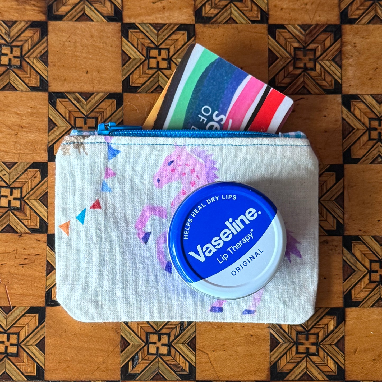 Blue and Pink Pony Purse III