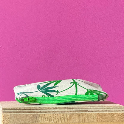 Small Green Passion Flower Purse