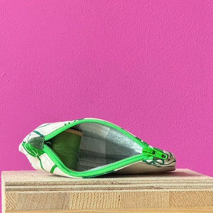 Small Green Passion Flower Purse