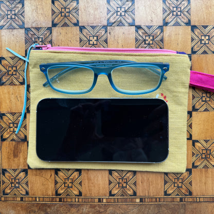 Doris, Stripes and Horace  Yellow Purse  I