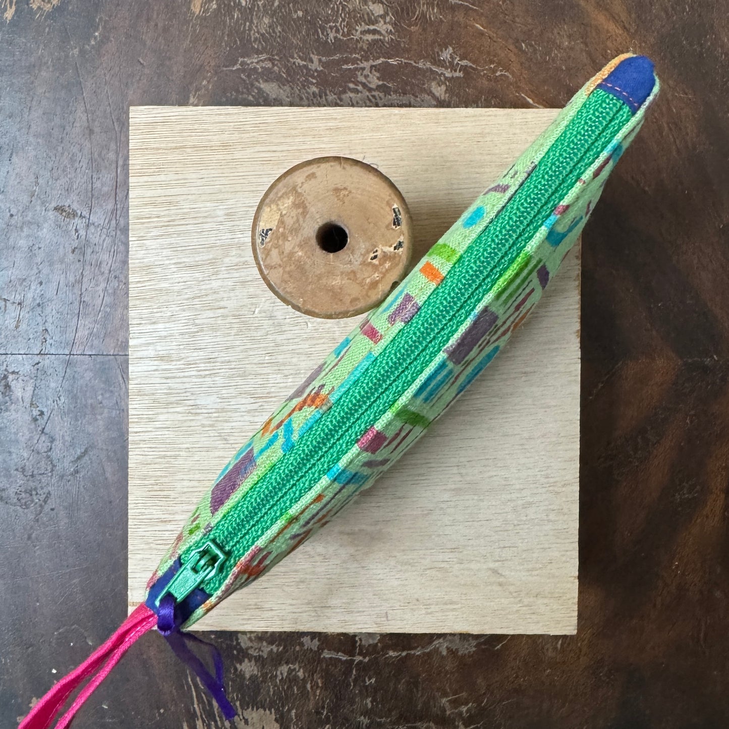 Geometric on Green Pencil Case