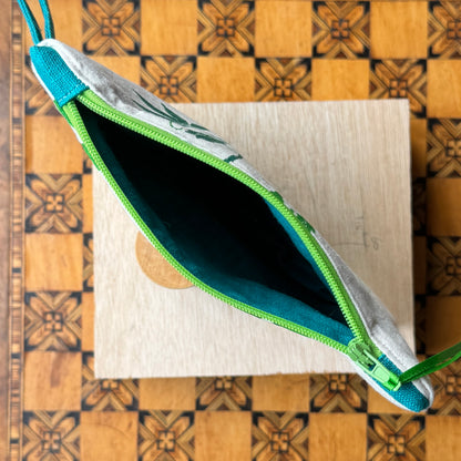 Green Passion Flower Purse