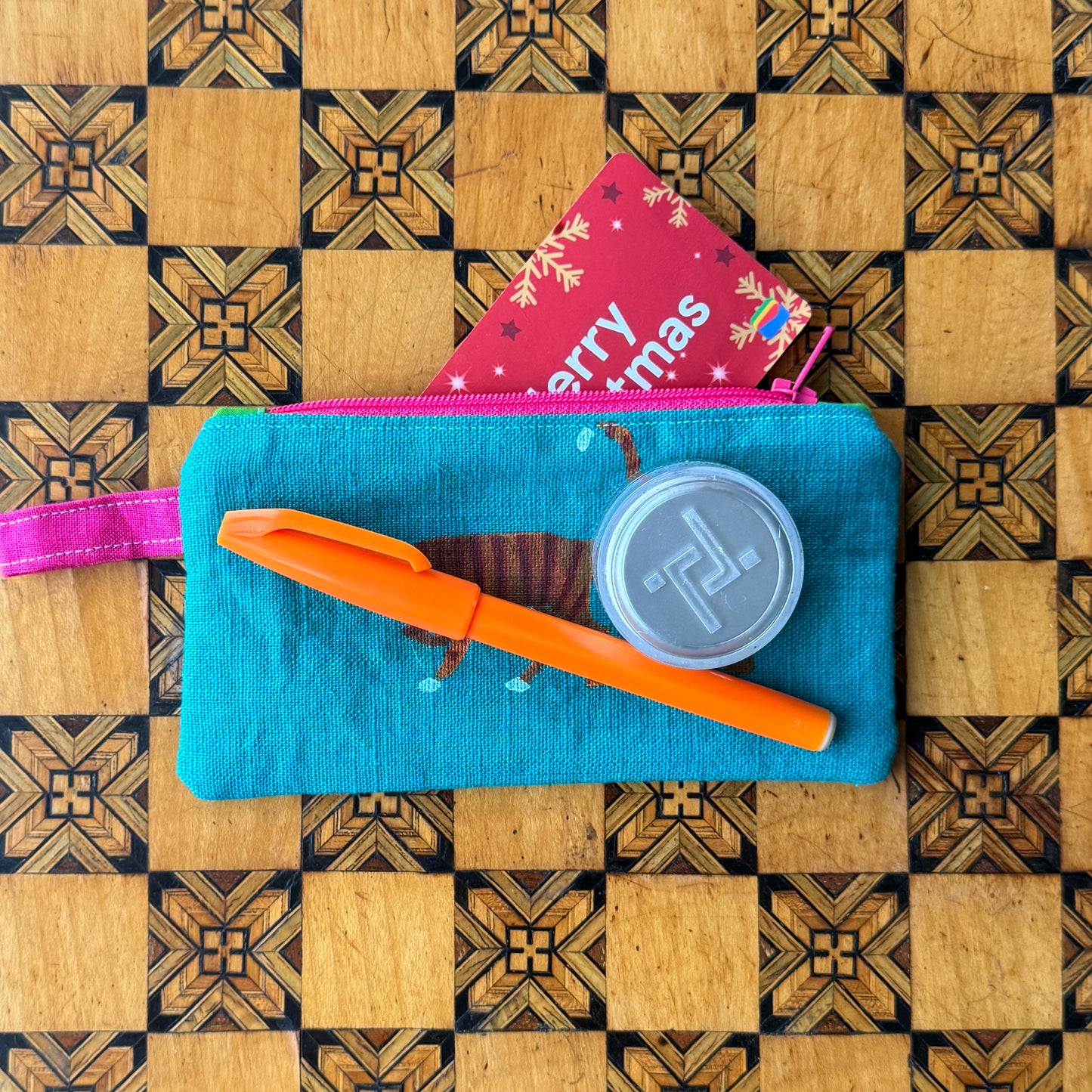 Horace and Stripes Get Closer Turquoise  Purse I