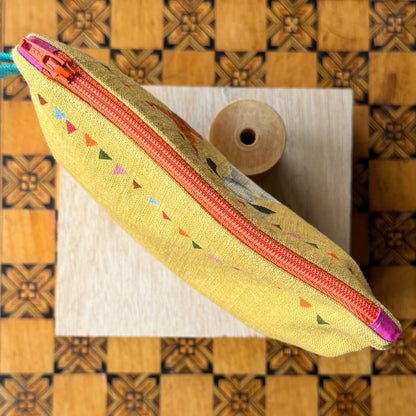 Doris and Stripes  watching the Bunting Purse on Yellow I