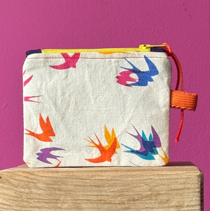 Swallows small Purse (Orange Tab)
