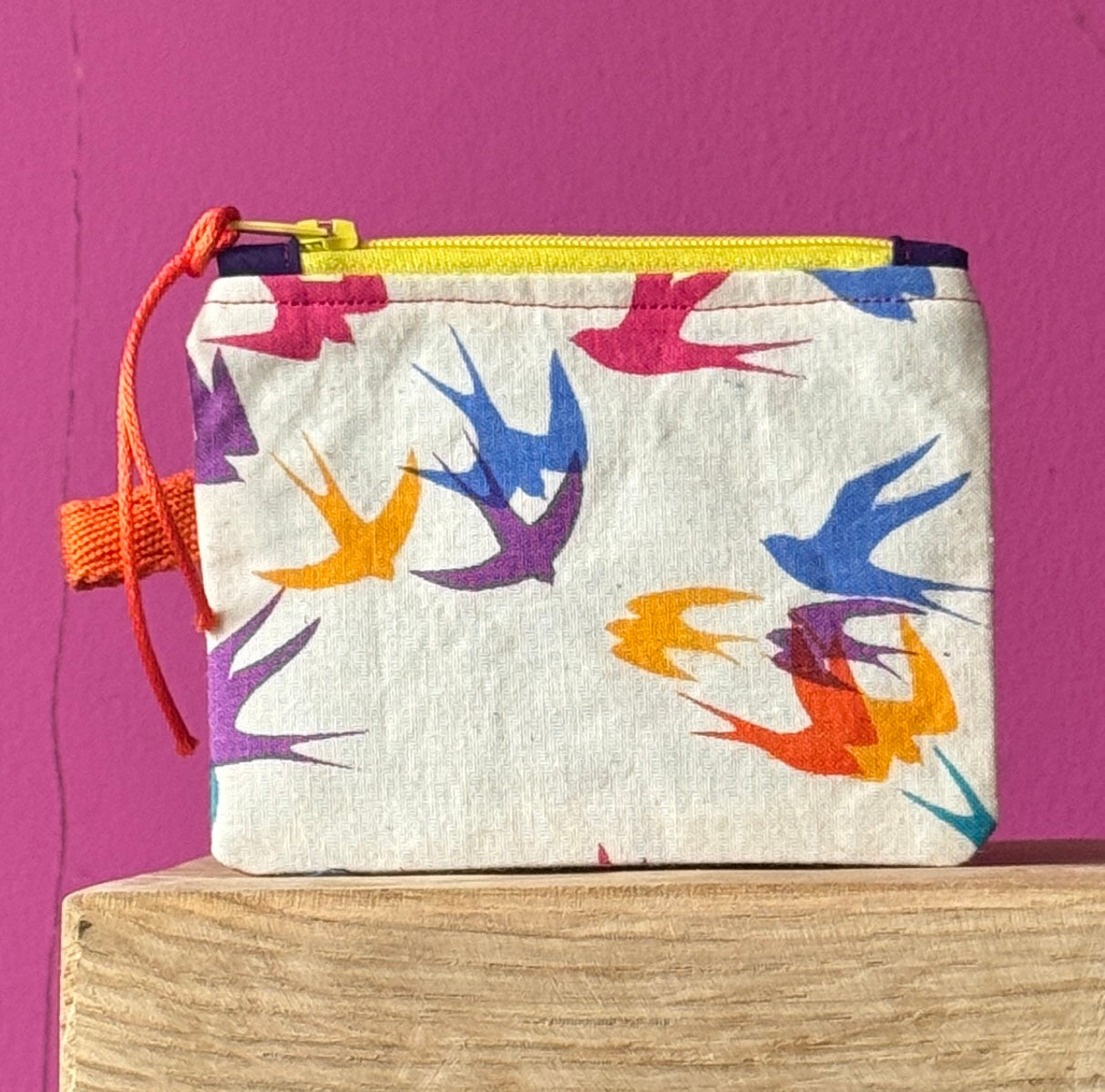 Swallows small Purse (Orange Tab)