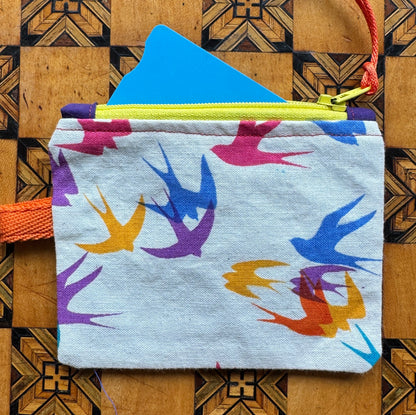 Swallows small Purse (Orange Tab)