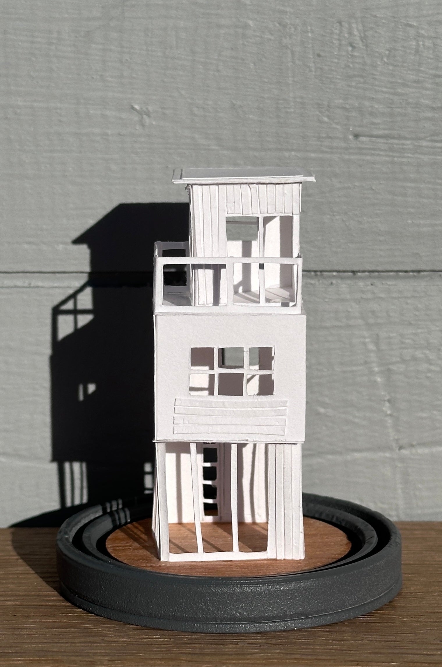 Three storey handmade paper house in a modern style 