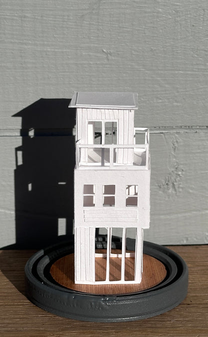 Three storey handmade paper house in a modern style 